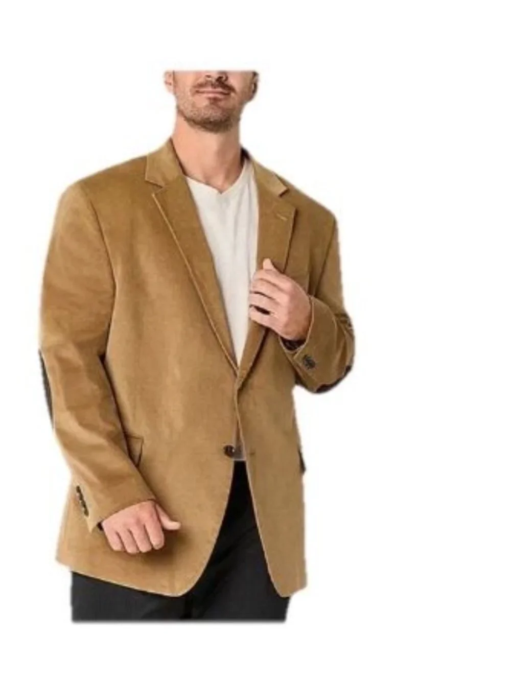 Stafford Size 58 Long Men”s Wheat Big & Tall Stretch Corduroy Sport Coat. New